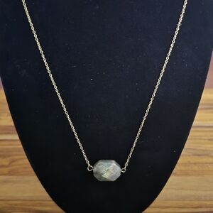 Dainty necklace with stone pendant